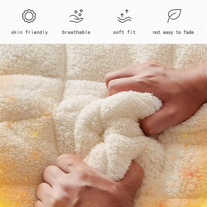 Japanese Futon Mattress,Tatami Mattress, with Breathable Bottom Tatami Mat Shikibuton Camping Mattress Portable Sleeping Pad Student Bed Mattress Topper,(White,120X190cm(47 * 74in)) - Image 5