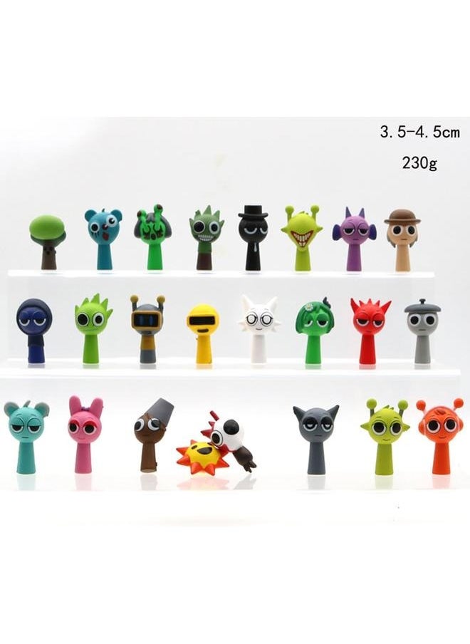 24PCS Sprunki Models Set, Sprunkies Statues Whole Set, Doll Decoration, Suitable for Game Fans Collections Birthday 5cm