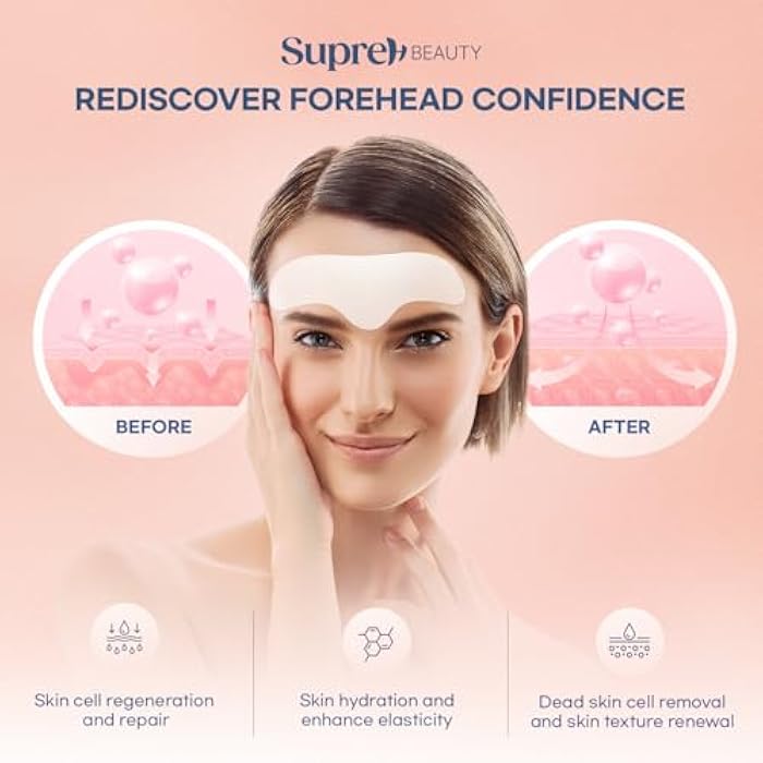 SupreH Forehead Wrinkle Patches For Anti-Wrinkle: Facial Wrinkle Patches for Forehead Fine Lines & Frown Lines - Overnight Mask with Peptide 14 - Image 4