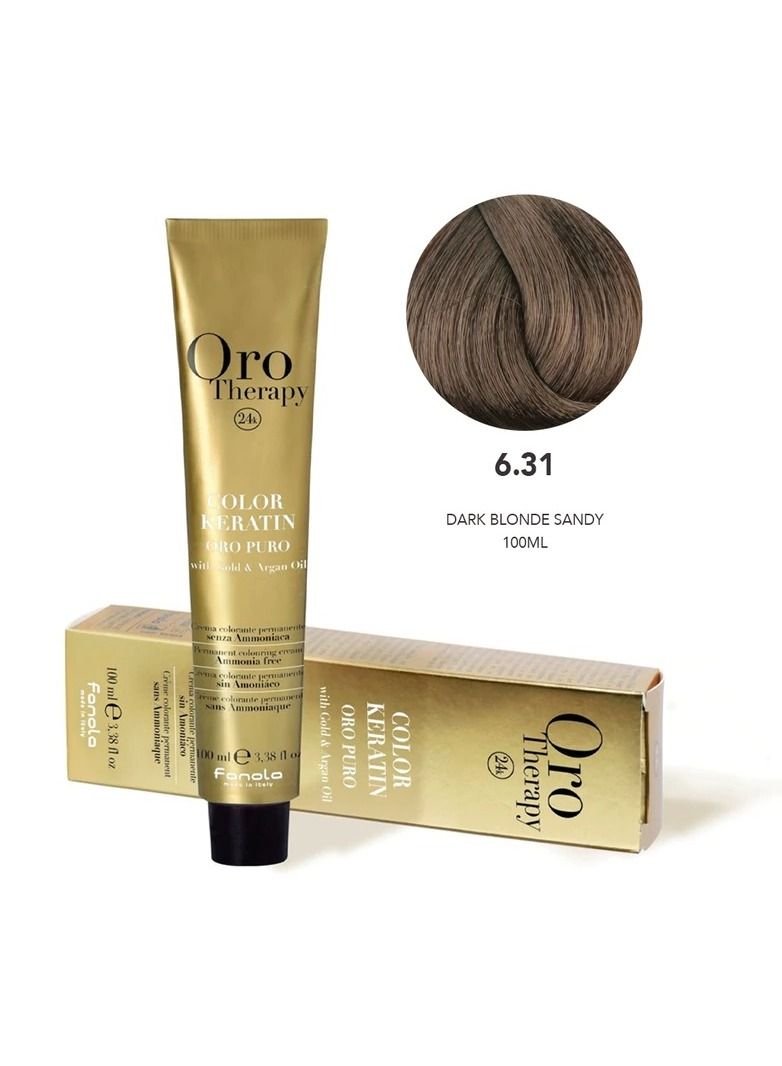Oro Fanola Oro Hair Color 6.31 Dark Blonde Sandy 100ml