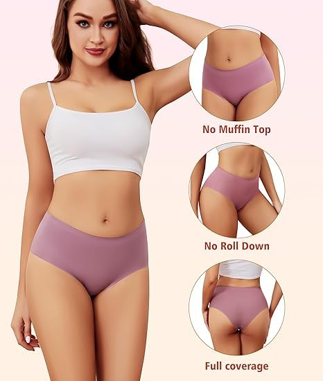 Maidenform Women Nylon Blend Regular Wear Hipster Seamless Underwear No Show Stretch Panties Silky Invisible Panty M To Xxl (In, Alpha, Xl, Random Pack Of 3), Assorted - Image 4