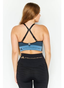 adidas By Stella McCartney Women Padded Training Sports Bra, Black  - Image 3