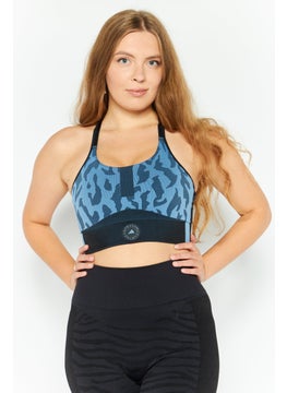 adidas By Stella McCartney Women Padded Training Sports Bra, Black  - Image 1