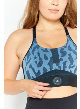 adidas By Stella McCartney Women Padded Training Sports Bra, Black  - Image 4