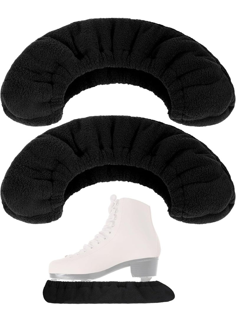 Genetic 2 Pack Larrel Ice Skate Blade Covers, Black Soft Ice Skate Guards Convenient Universal Hockey Skates Guards for Figure Skates and Icing Skating Cover for Men Women - Image 1