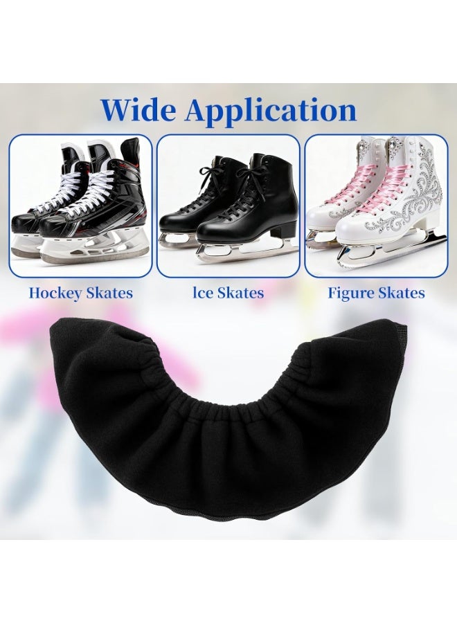 Genetic 2 Pack Larrel Ice Skate Blade Covers, Black Soft Ice Skate Guards Convenient Universal Hockey Skates Guards for Figure Skates and Icing Skating Cover for Men Women - Image 2