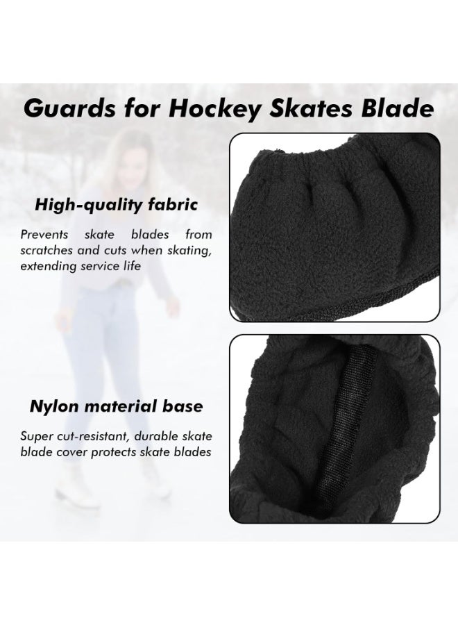 Genetic 2 Pack Larrel Ice Skate Blade Covers, Black Soft Ice Skate Guards Convenient Universal Hockey Skates Guards for Figure Skates and Icing Skating Cover for Men Women - Image 3