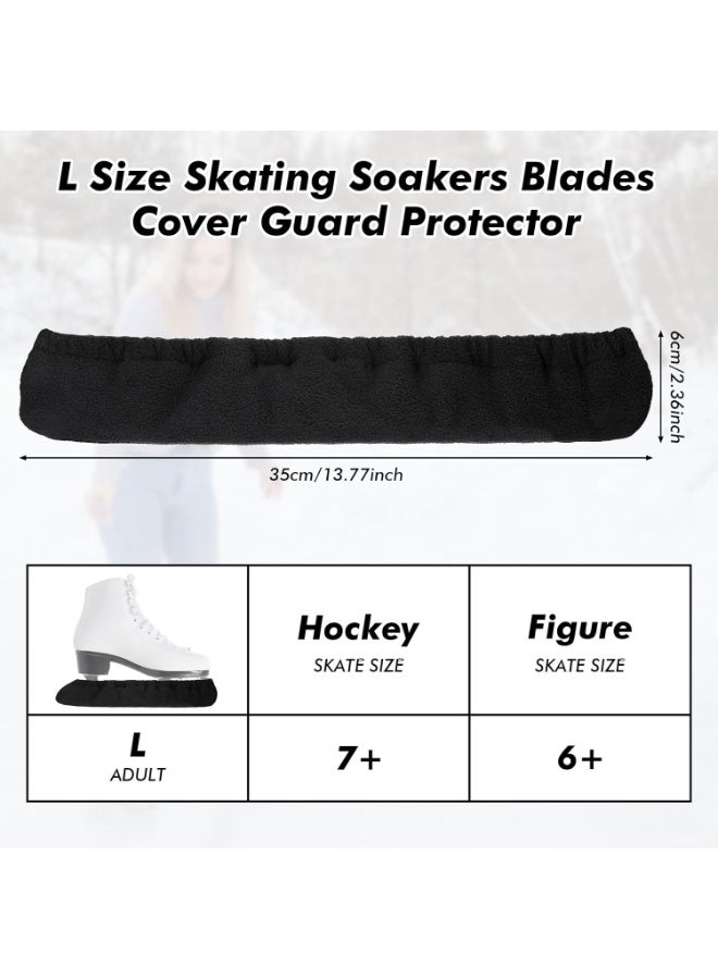 Genetic 2 Pack Larrel Ice Skate Blade Covers, Black Soft Ice Skate Guards Convenient Universal Hockey Skates Guards for Figure Skates and Icing Skating Cover for Men Women - Image 5