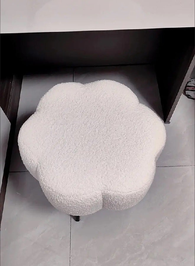 fashionhome 1-Piece Cloud Shape Seat Elegant Design Dresser Stool Vanity Stool Chair Sitting Bench 45x45 cm - Image 4