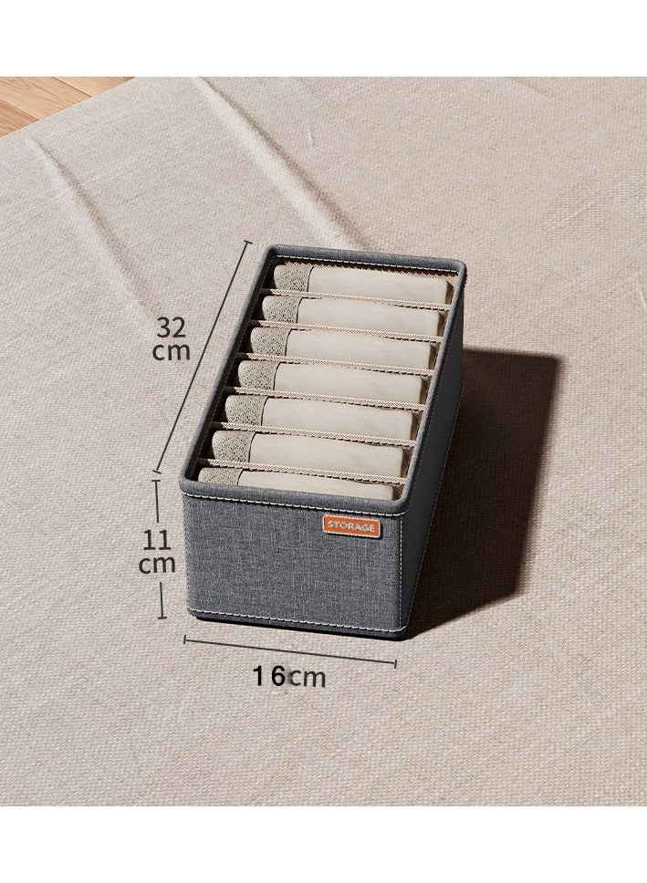 CityRiya-Long Wardrobe Clothes Organizer Storage Box Dividers Foldable Underwear Storage Bin Divider for Socks Bra Underwear Organizer Divider Cabinet Closet Cloth Drawer Storage Organizers Boxes  - Image 2