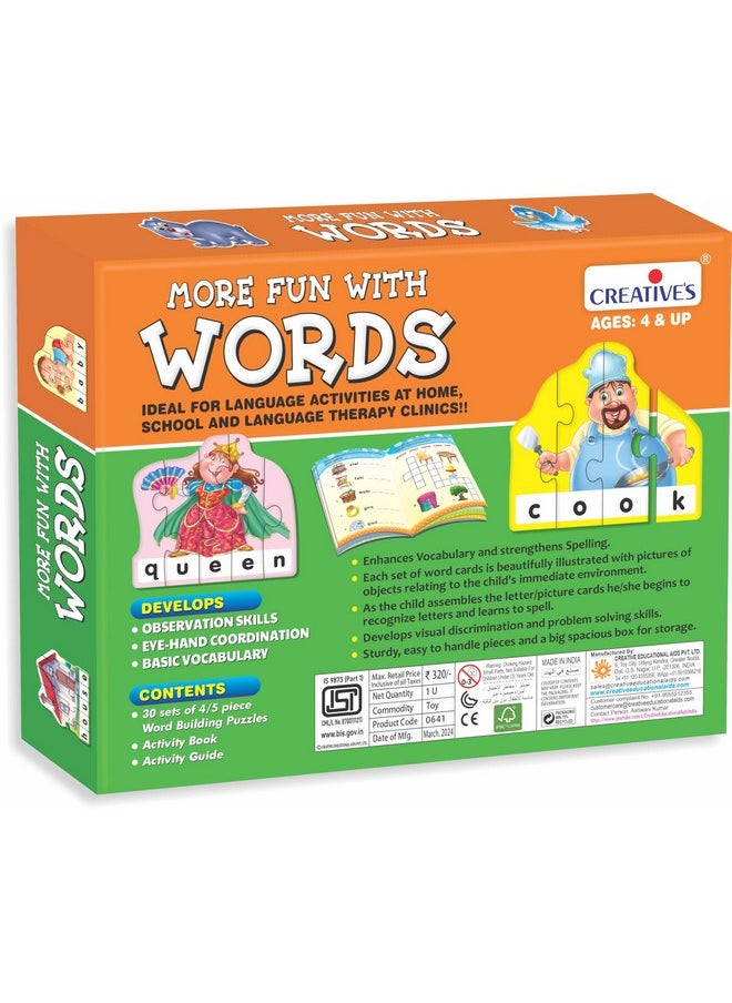 Creative's Creative’s More Fun with Words | Learning & Educational | 4 Letter Words | Jigsaw Puzzle |Learning Games | Home Learning Puzzles Game | Educational Games | Pre-School Puzzles for Ages 4 & up  - Image 5