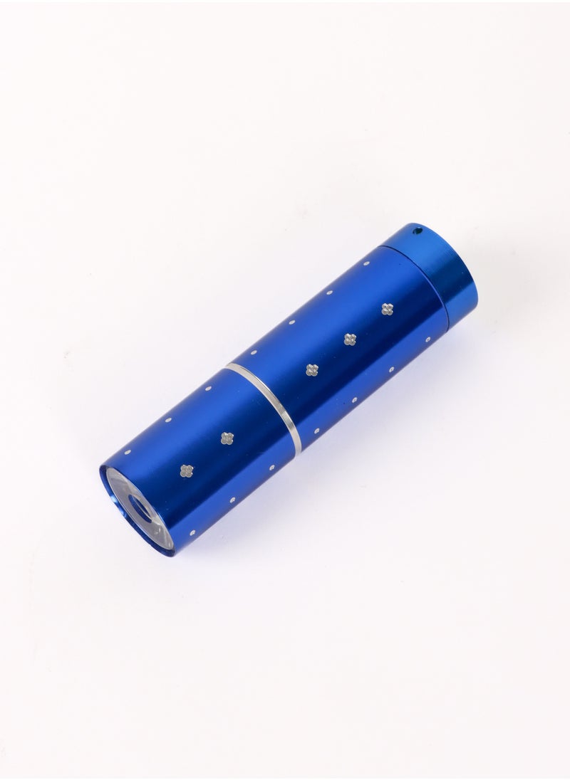 LUSTER - 3pc An elegant small flashlight in the shape of a lipstick with a hanger, blue - Image 1