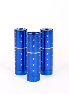 LUSTER 3pc An elegant small flashlight in the shape of a lipstick with a hanger, blue  - Image 2