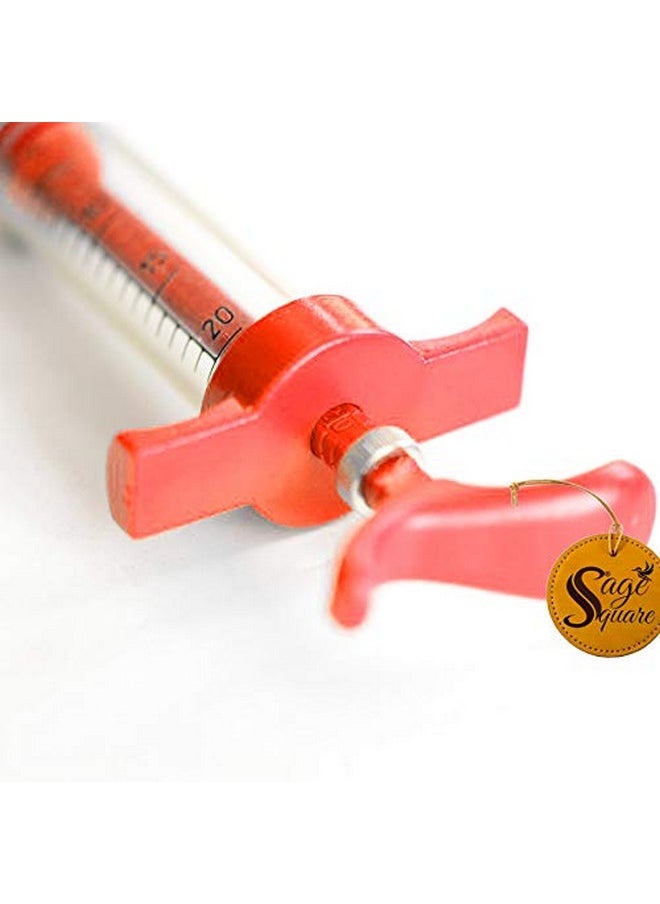 Sage Square Adjustable Hand Feeding Syringe For Birds, Puppy, Kitten, Dog, Cat, Hamster (20 Ml) (1 Piece) (Orange)  - Image 2