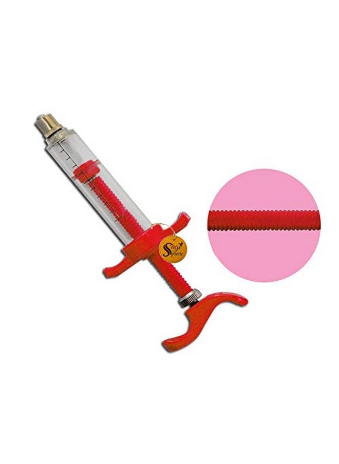 Sage Square Adjustable Hand Feeding Syringe For Birds, Puppy, Kitten, Dog, Cat, Hamster (20 Ml) (1 Piece) (Orange)  - Image 3