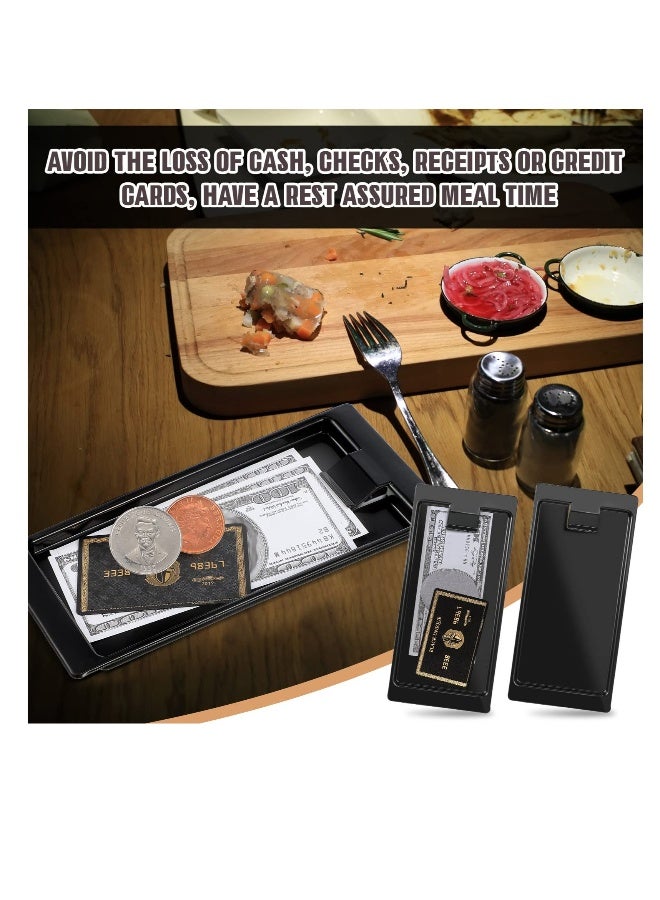 15 Pcs Check Presenters for Restaurants, Guest Check Card, Check Tip Trays, Perfect for Dining, Cash, Credit Cards, Bills, Hotels, and Waiters Tip Tray ( Black) - Image 5
