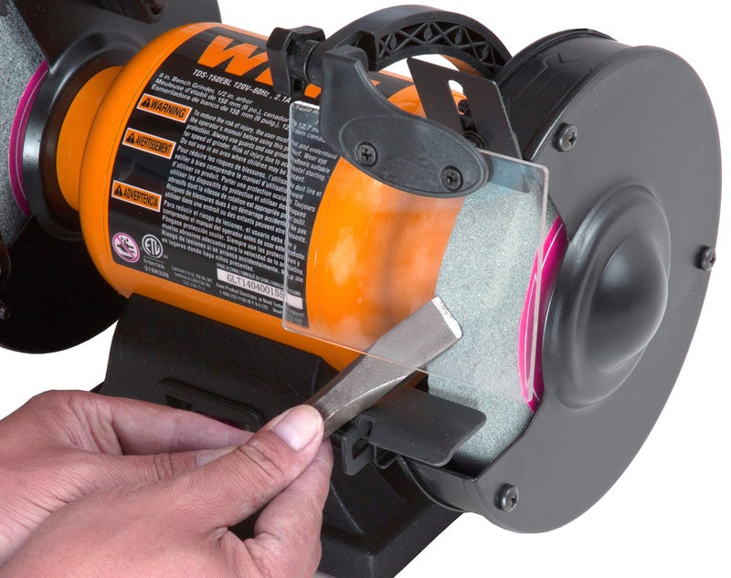 WEN BG4276 2.1-Amp 6-Inch Single Speed Bench Grinder with Flexible Work Light, Black,orange - Image 3