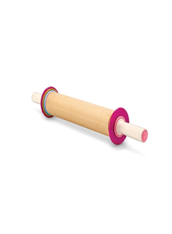 Bakelicious Adjustable Baking Rolling Pin, Wood and Nylon, 12-Inch Barrel - Image 2
