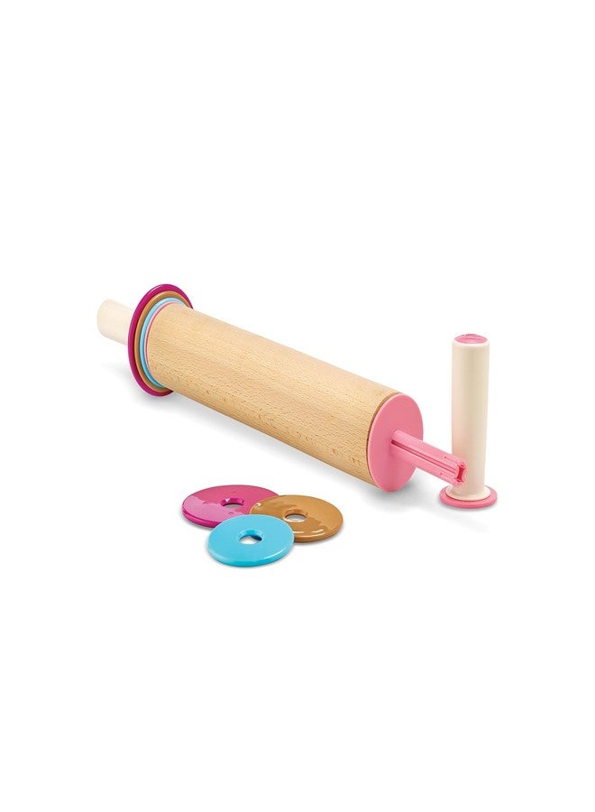 Bakelicious Adjustable Baking Rolling Pin, Wood and Nylon, 12-Inch Barrel - Image 1