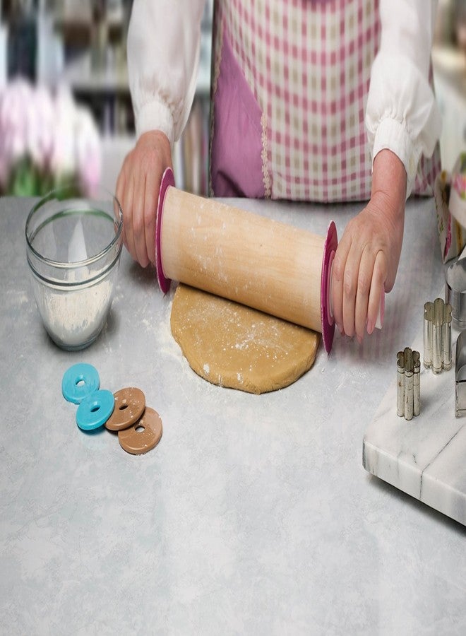 Bakelicious Adjustable Baking Rolling Pin, Wood and Nylon, 12-Inch Barrel - Image 5