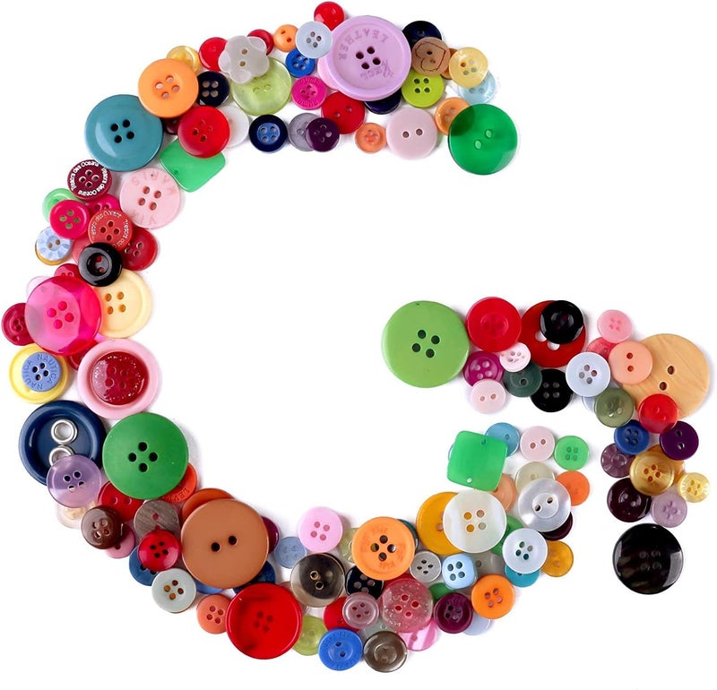 Greentime 2000 Pcs Assorted Sizes Resin Buttons,Round Craft Buttons for Sewing DIY Crafts,Manual Button Painting - Image 2