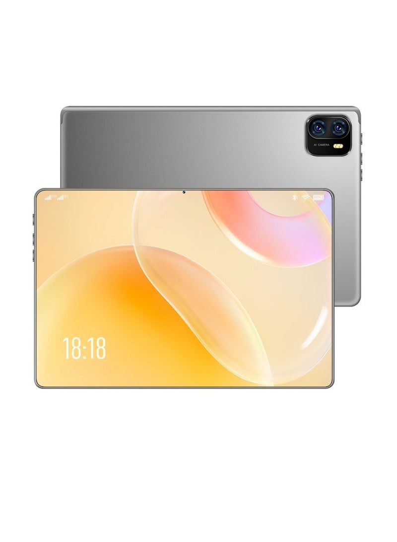 AROAQ HD Tablet Computer, 5G Full Network Dual Camera Smart Touch Pad, High Definition Large Display Touch Screen Android Learning Pad For Study And Entertainment, (1pc, Silver, 16G Plus 1024G With Leather Case, Mouse, Keyboard, Stylus)  - Image 1
