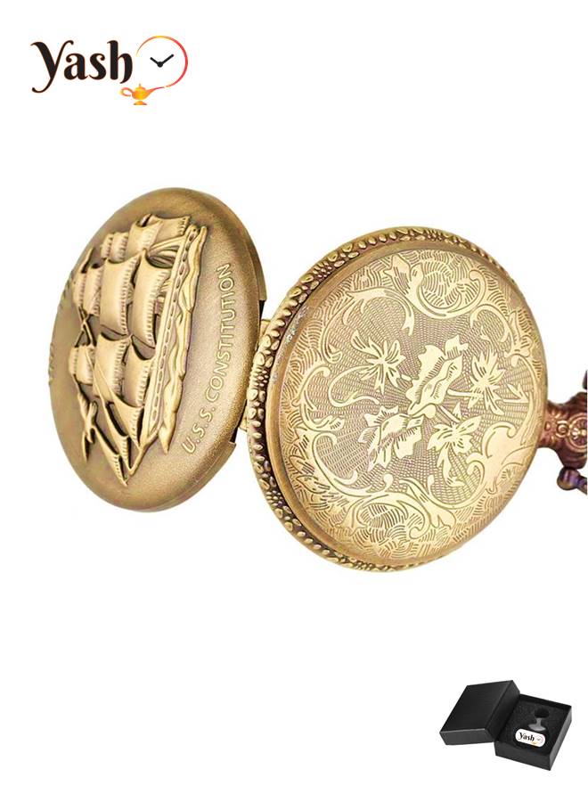 YASH Yash US Constitution Ship Quartz Pocket Watch  - Image 3