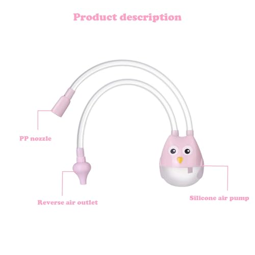 XFSAFDM 4 PCS Baby Nasal Aspirator Mucus Sucker, 4-in-1 Nose Cleaner for Newborn, Safe and Gentle Baby Congestion Remover with Nasal Aspirator, Nose Cleaner, Ear Cleaner and Medicine Dropper(Orange) - Image 3