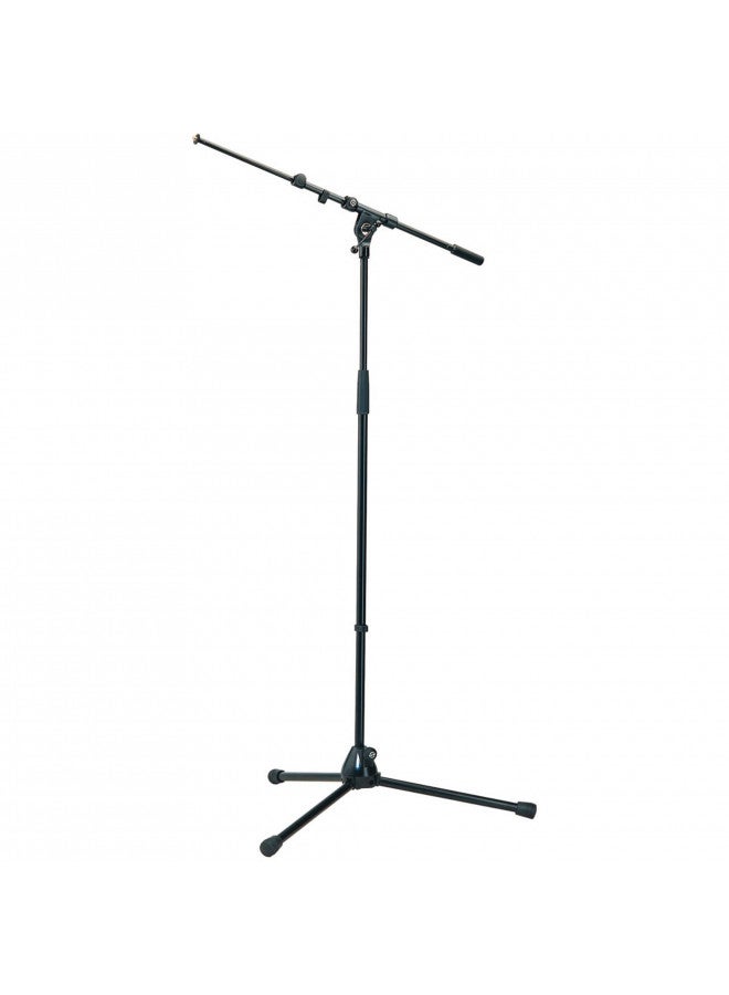 K_M K&M König & Meyer 21090.500.55 Tripod Microphone Stand | Adjustable Telescoping 2-Piece Boom Arm | Professional Grade | Heavy Duty with Folding Leg Base | German Made Black - Image 1