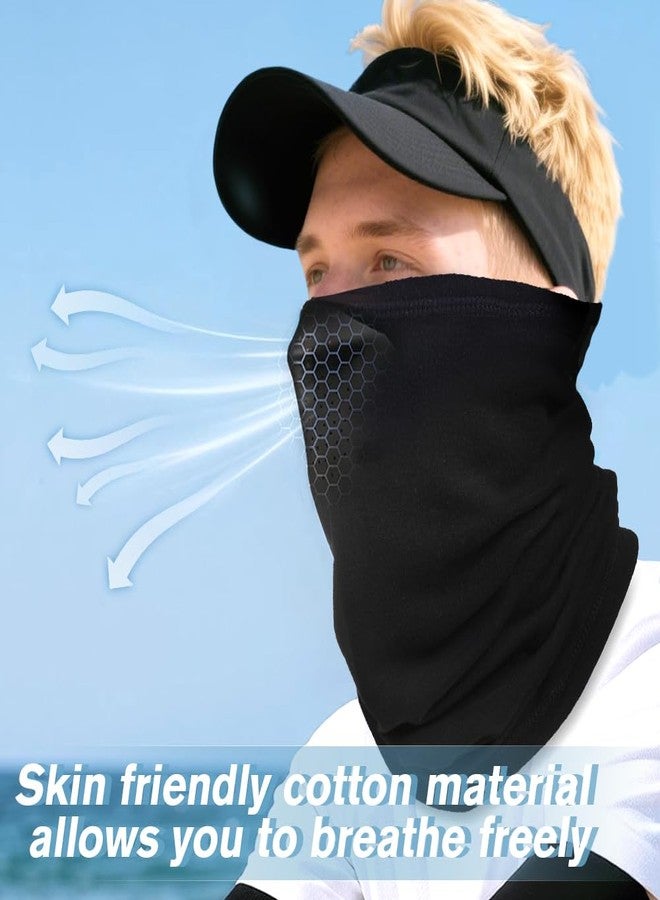 Showvigor 2-Pack Neck Gaiter Face Cover Scarf for Men & Women - Breathable Sun & Wind-proof Cotton Stretchy Face Mask for Running Skiing Hiking Motorcycle - Gift for Christmas Day, Valentine - Image 5
