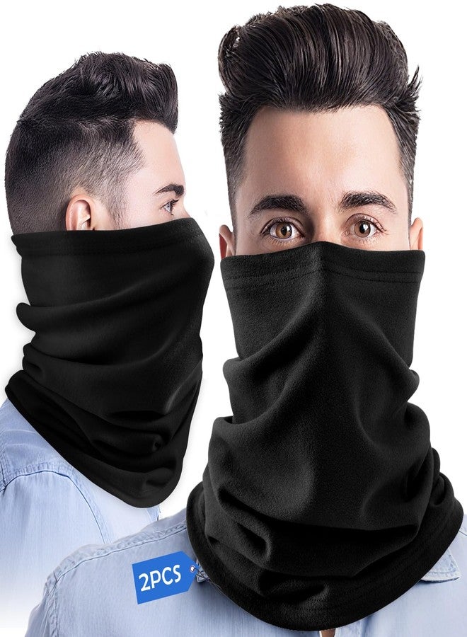 Showvigor 2-Pack Neck Gaiter Face Cover Scarf for Men & Women - Breathable Sun & Wind-proof Cotton Stretchy Face Mask for Running Skiing Hiking Motorcycle - Gift for Christmas Day, Valentine - Image 1