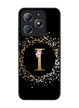 Custom Monogram Floral - I ( Black )