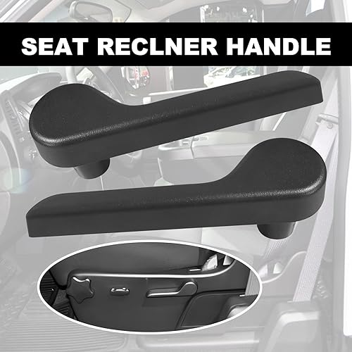 stymart Driver & Passenger Seat Recliner Adjust Handle Compatible with 2007-2013 Chevy Chevrolet Avalanche Silverado Suburban, GMC Sierra Yukon Replaces 15232598 15232594 (Black-Pair) - Image 4