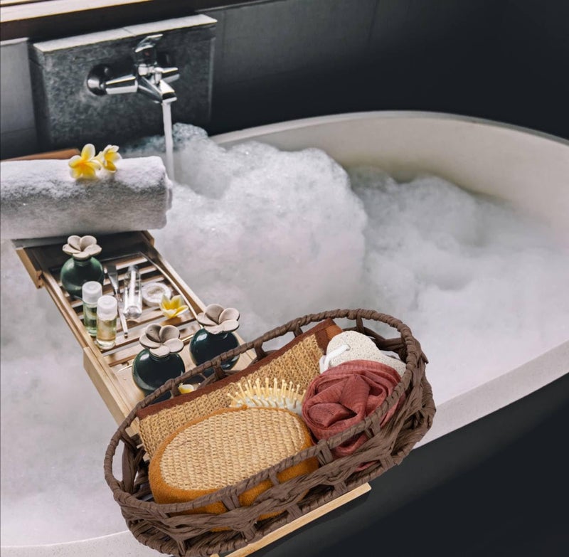 FYCAN Bathroom 6-Piece Set Bath Utensils Back Scrubber Foot Pumice Stone Bath Brush Rubbing Bath Washer Pedicure Back Brushes Massaging Scalp Spa Tool - Image 2