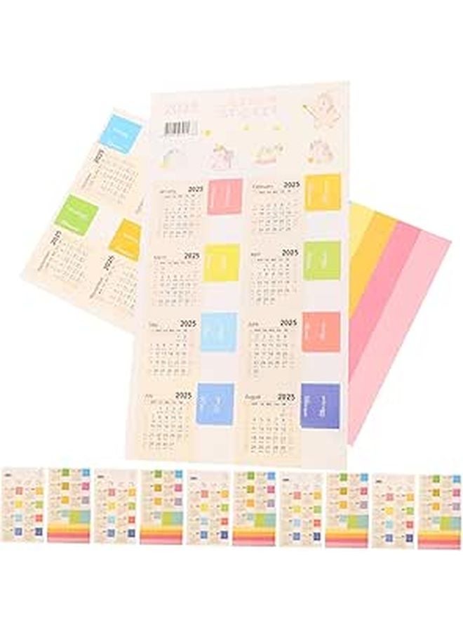 6 Sets Index Stickers for Planners Multicolor Calendar Tabs Notebook Journal Scrapbooking - Image 1