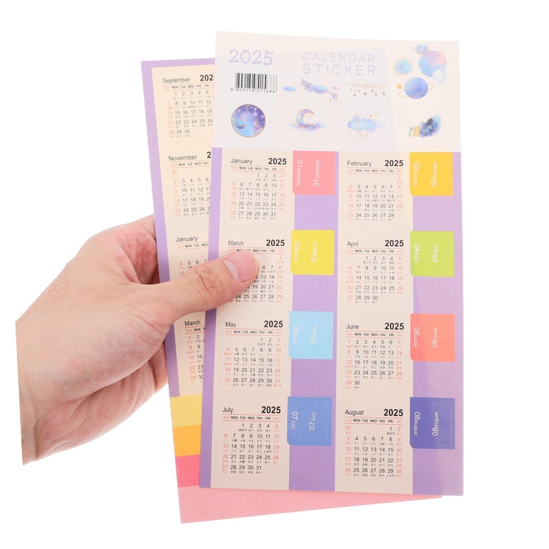 6 Sets Index Stickers for Planners Multicolor Calendar Tabs Notebook Journal Scrapbooking - Image 4