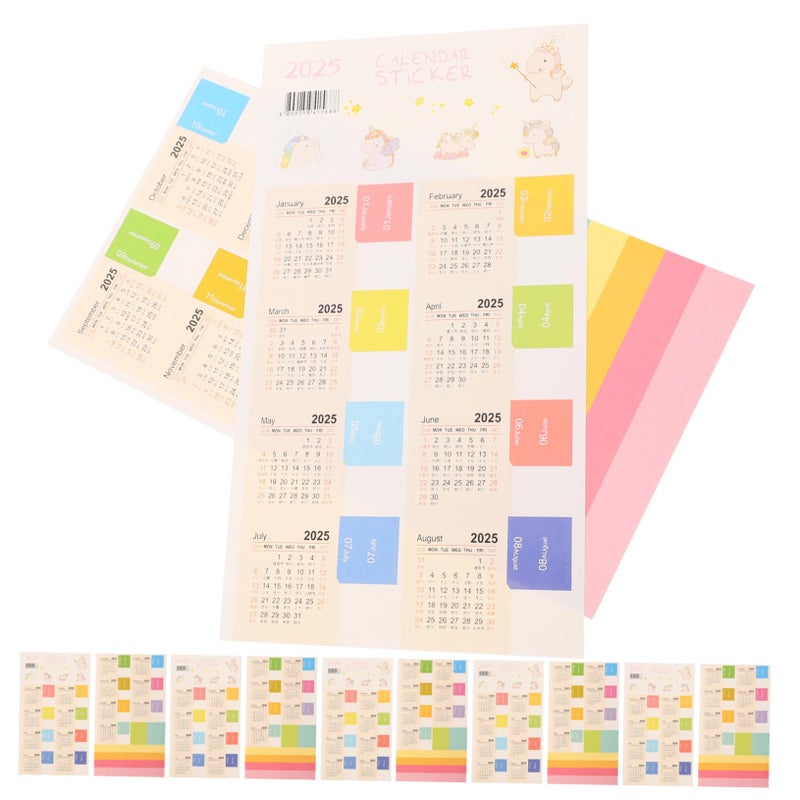 6 Sets Index Stickers for Planners Multicolor Calendar Tabs Notebook Journal Scrapbooking - Image 2