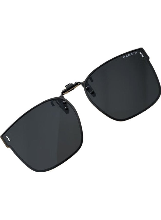 PARZIN (Parzin) Myopia Polarized Sunglasses Clip-On Unisex Flip-Style Lightweight Portable Sunglasses Clip 12122 - Image 2