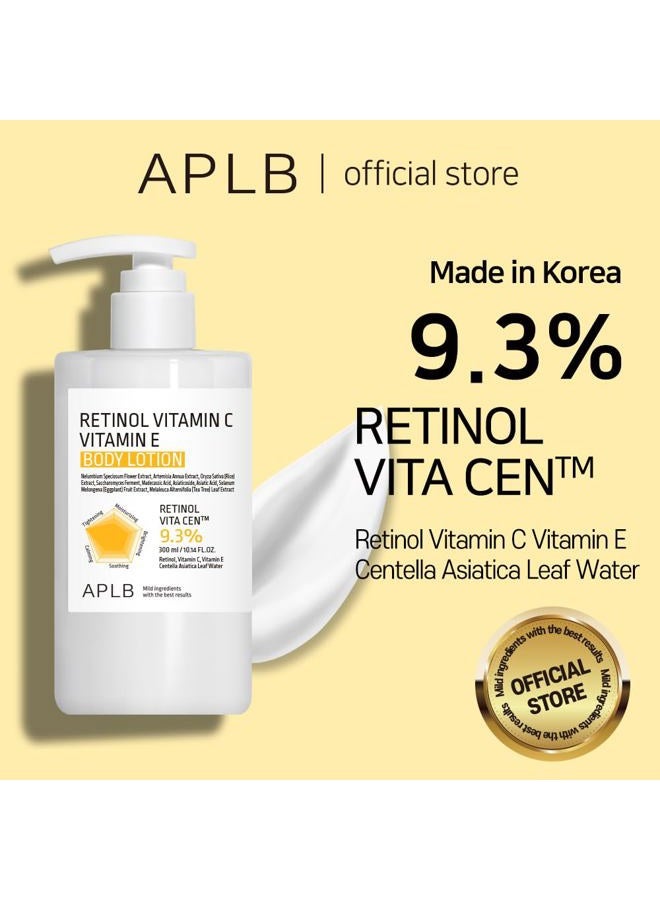 APLB Retinol Vitamin C Vitamin E Body Lotion | RETINOL VITA CEN™ 9.3% 10.14 FL.OZ/Korean Skincare, Long lasting hydration, Wrinkle Care, Revitalize for gentle and improve skin texture - Image 2