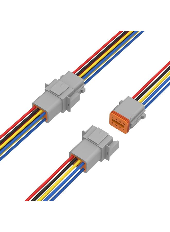 8 Pin Connector Kit Waterproof Electrical Connector 16 AWG Male and Female Automotive Wire Connectors for Car Truck Boat Dt Connector 2 Sets - Image 1
