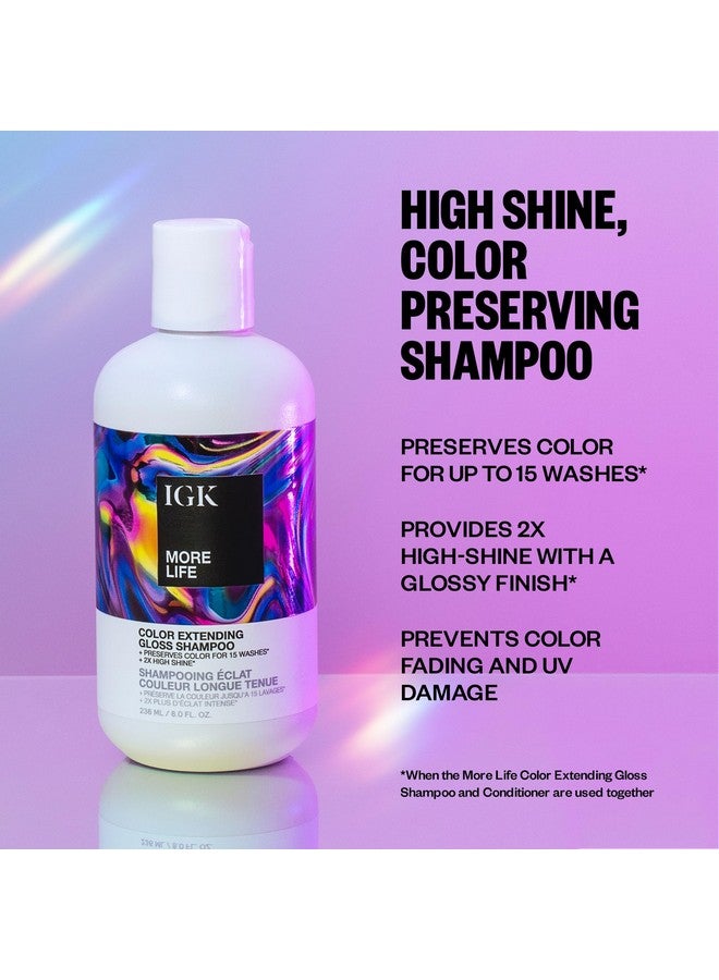 أي جي كي شامبو IGK More Life Color Extending Gloss 236 مل / 8 أونصة - Image 2