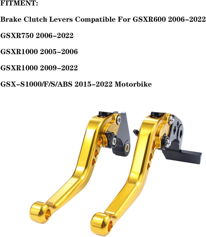Adsspro CNC Aluminum Motorcycle Short Brake Clutch Levers for GSXR Series - Image 5