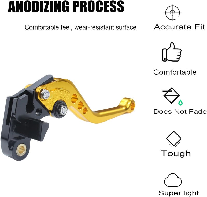 Adsspro CNC Aluminum Motorcycle Short Brake Clutch Levers for GSXR Series - Image 3
