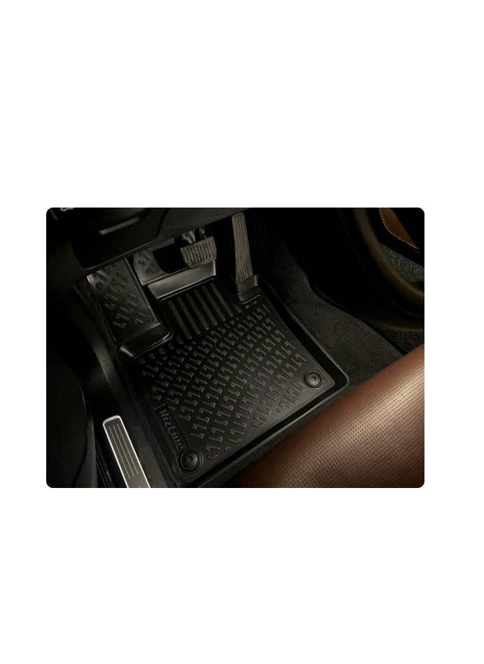 Rizline - RizLine Nissan Xtrail 2022-2024 Floor Mats 3D Custom Fit Compatible with  Car Mats Laser Measured 1st & 2nd Row Floor Liners All Weather Non-Slip (Black) - Image 1