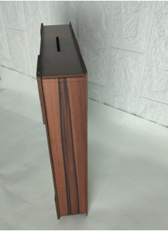 Generic Piggy bank for saving 10,000 pounds - made of wood - tightly closed  - Image 2