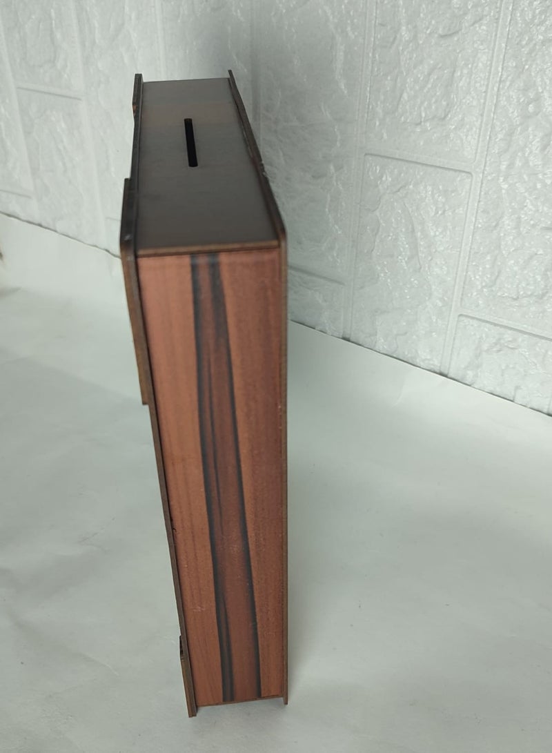 حصالة لتحدى توفير 10000 جنيه -مصنوعه من الخشب -محكمة الغلق - Image 2