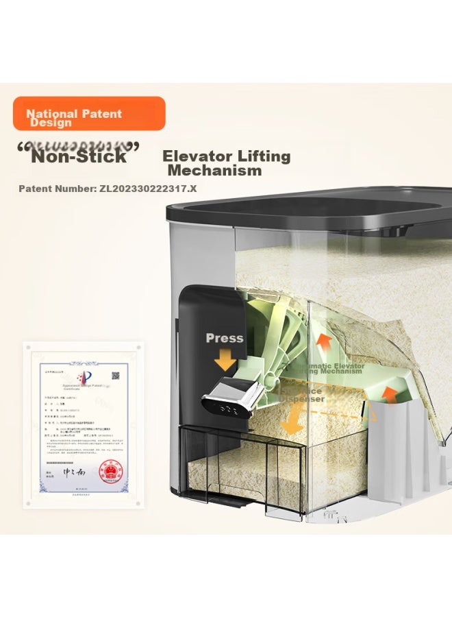 Newair Rice Container, Anti-insect And Moisture-proof, Automatic Rice Dispenser, Food-grade Rice And Grains Storage Box, 20 Jin Capacity - Image 3