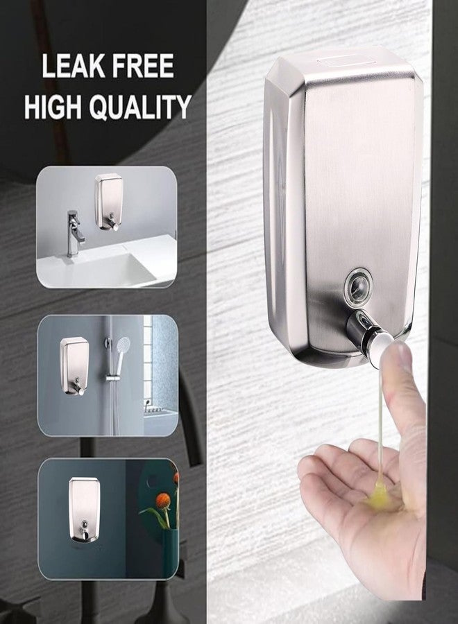 AIMKO 500ml SS-304 Heavy Duty Stainless Steel, Easy Push Button | Elegant Design | Silver |Easy to Refill Soap Dispenser | Wall Hand Wash Dispenser Bottles for Bathroom and Kitchen (1) - Image 5
