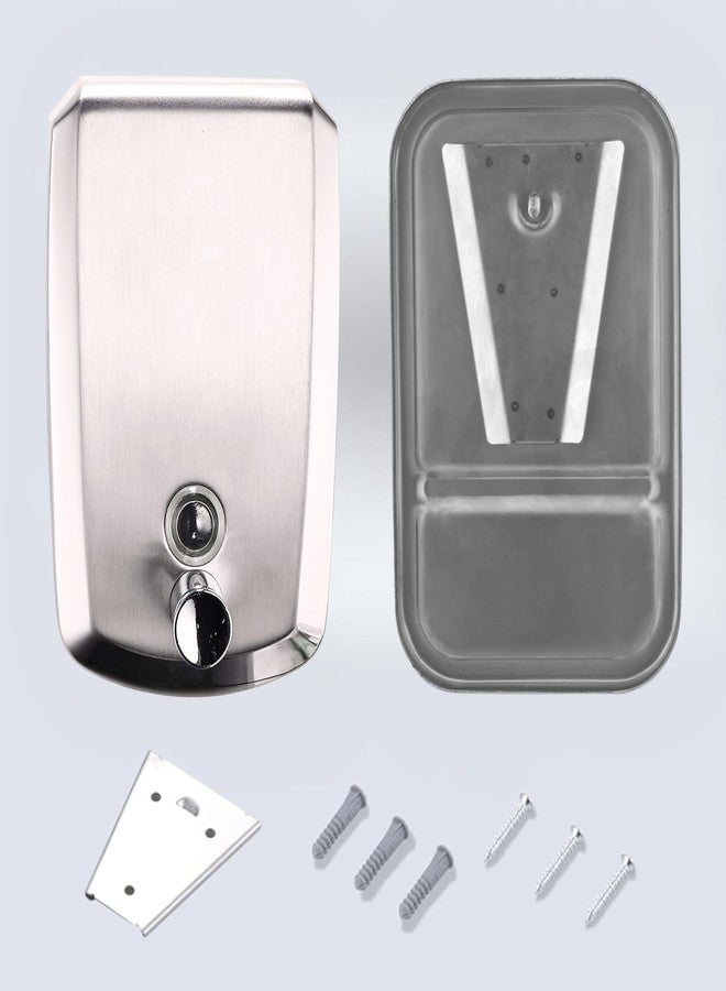 AIMKO 500ml SS-304 Heavy Duty Stainless Steel, Easy Push Button | Elegant Design | Silver |Easy to Refill Soap Dispenser | Wall Hand Wash Dispenser Bottles for Bathroom and Kitchen (1) - Image 4