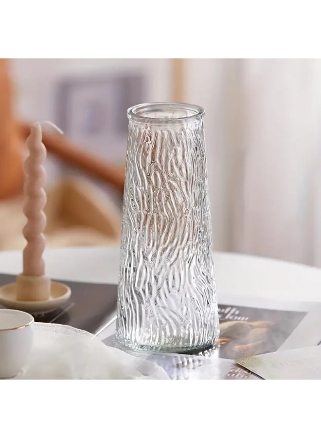 IEKA Modern Transparent Flower Vase for Living Room Bedroom Office Flower Arrangement 20 CM - Image 3
